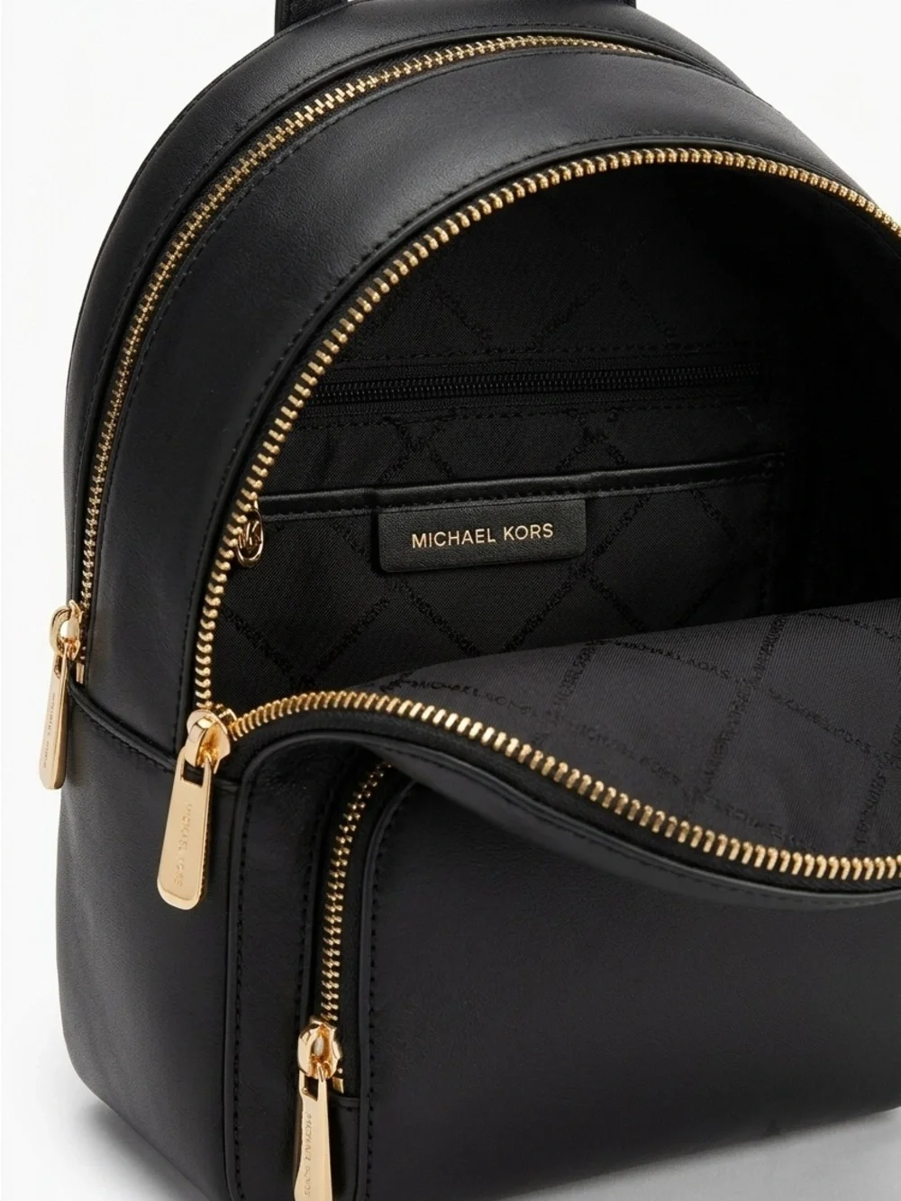 Michael Kors Jaycee Medium Black Pebbled Leather Backpack